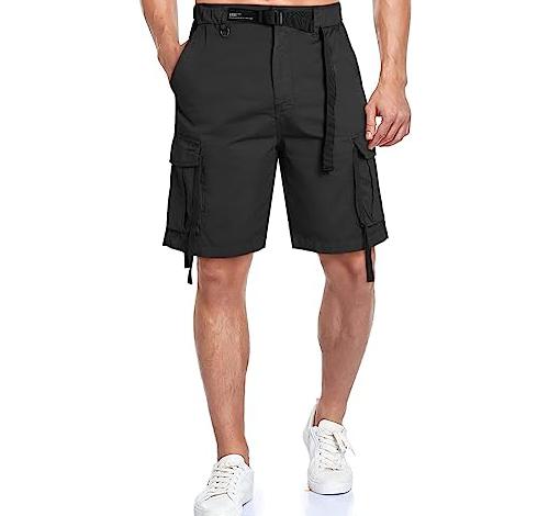 JMIERR Mens Casual Shorts - Cotton Drawstring Summer Beach Stretch Twill  Chino Golf Shorts